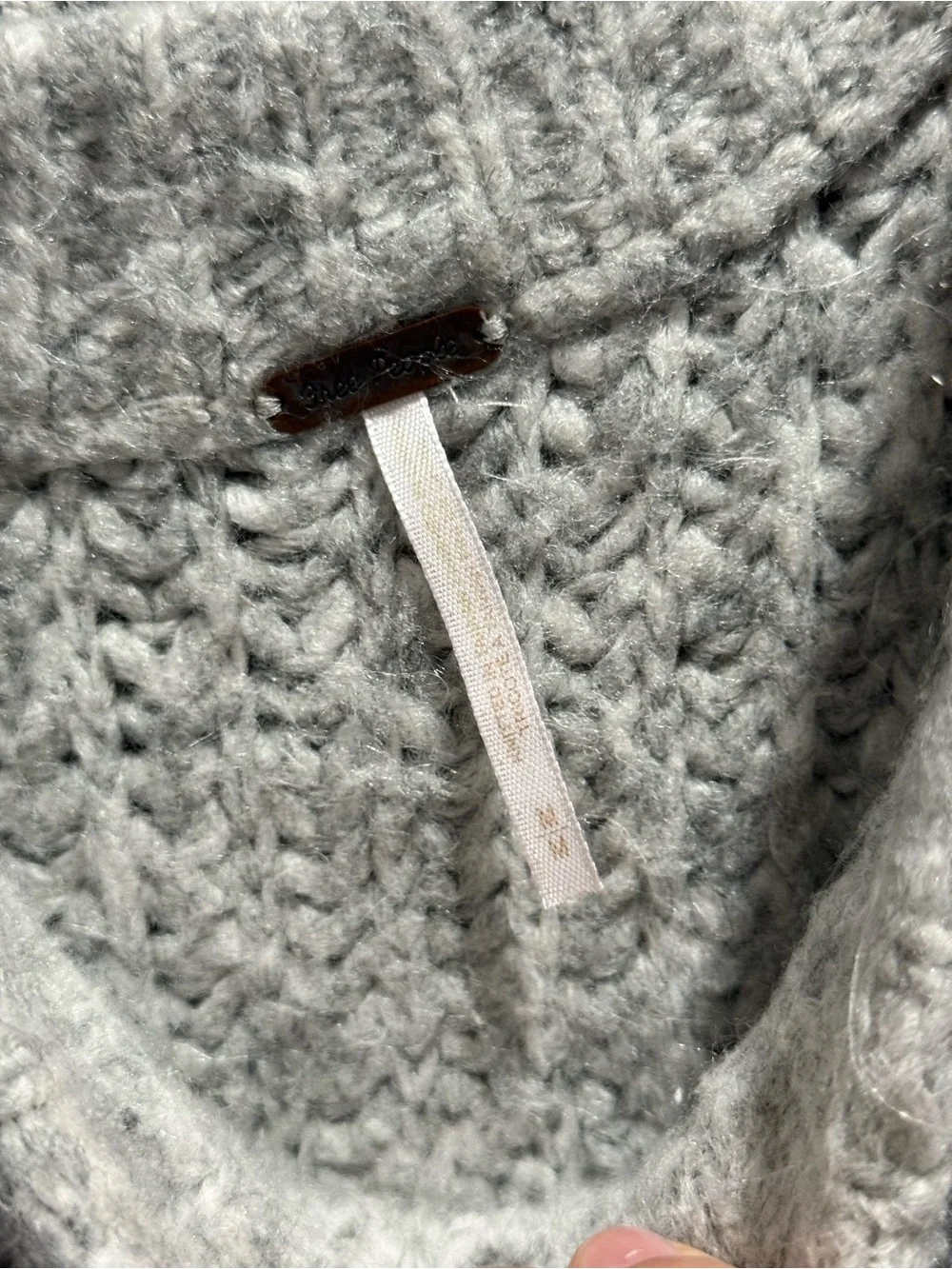 Free people Oversized knit Sweater in Light Gray
